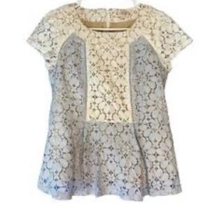 Nanette Lepore Tops Soft Blue and Cream.